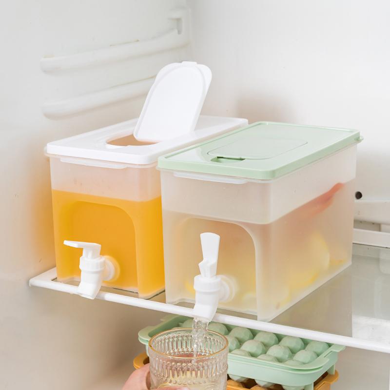 4L Cold Kettle Refrigerator With Faucet Household Lemonade Bottle Drinkware Cold Water Container For Kitchen Cool Water Bucket