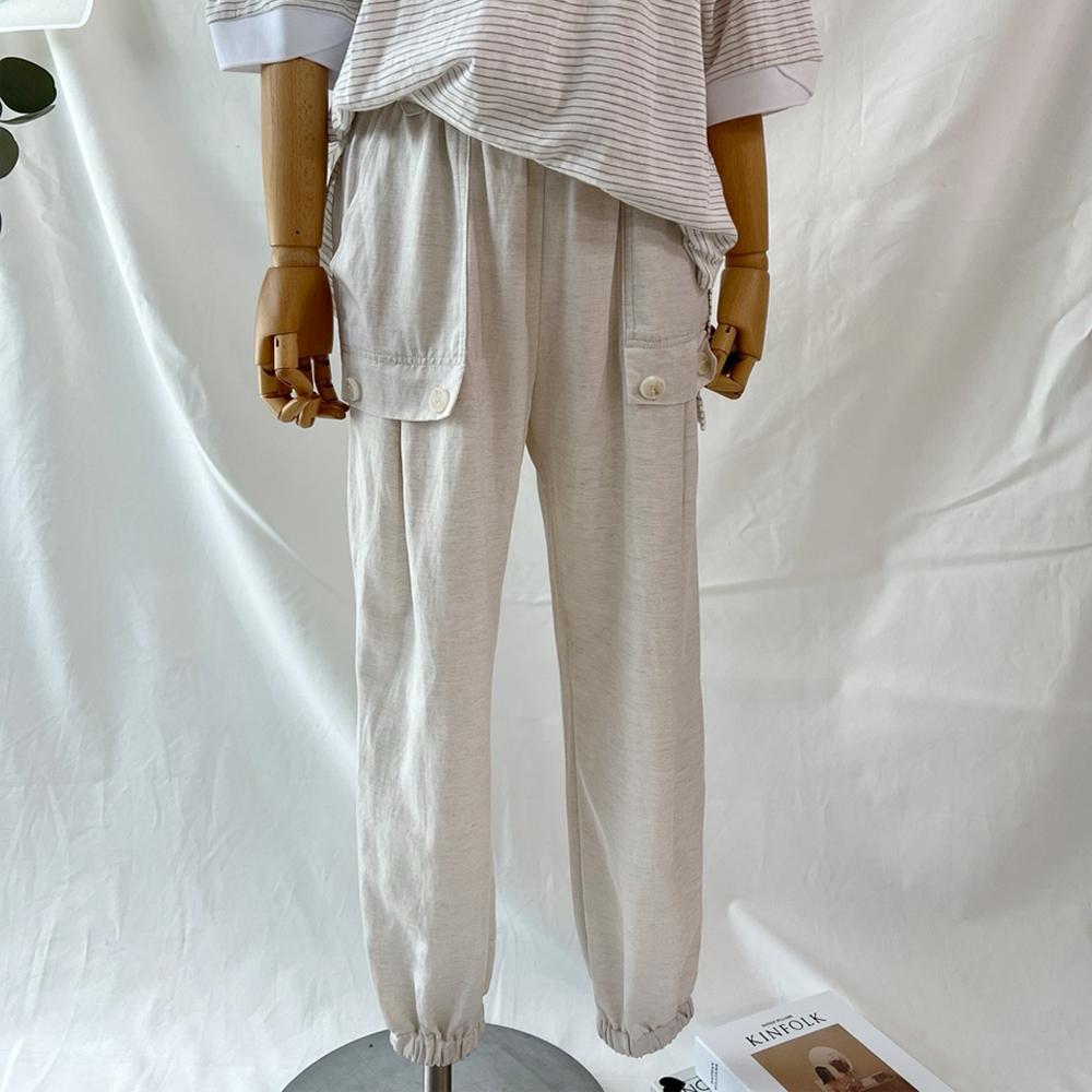 RUA Pocket Pintuck Jogger Pants