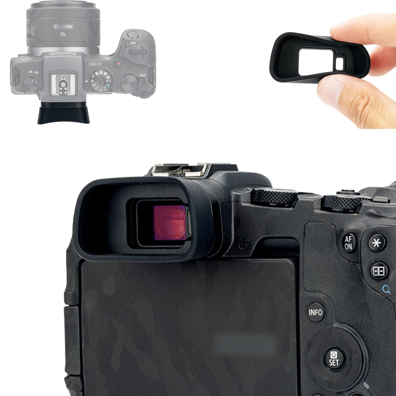

Extended Eyecup Eyepiece for Canon EOS R8 EOS and EOSRP Blocks Stray Protects Viewfinder / RP, EOSR8, Cameras, Light,