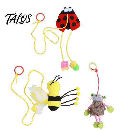Self-Amusing Cat Toys for Solo Play Bungee Plush Toy, Pull String Bouncy Dangler Interactive Kitten Lightweight Cats To Carry Hanging Bouncing Animal