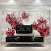 3D Photo Wallpaper Beautiful Stereo Jewelry Flower TV Wall Mural Living Room Bedroom Mural Wallpaper