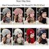 Thicken Plus Velvet Scarf Warm Knit Hat Cold-proof Neck Cover Solid Color Beanies Caps  Mens Womens