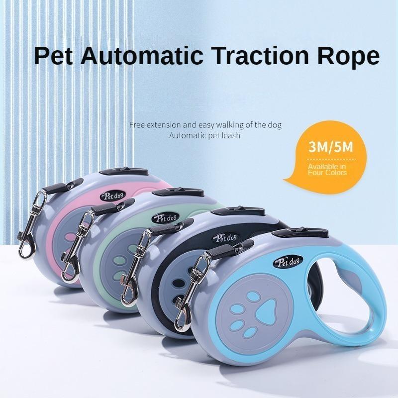 3/5M Nylon Automatic Dog Leash Retractable Durable Cat Lead Extending Puppy Walking Running Traction Roulette For Small Dogs