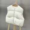 Gilet Imbottito Senza Maniche da Donna Scollo Tondo Casual Vestibilità Larga Piumino Capo Esterno