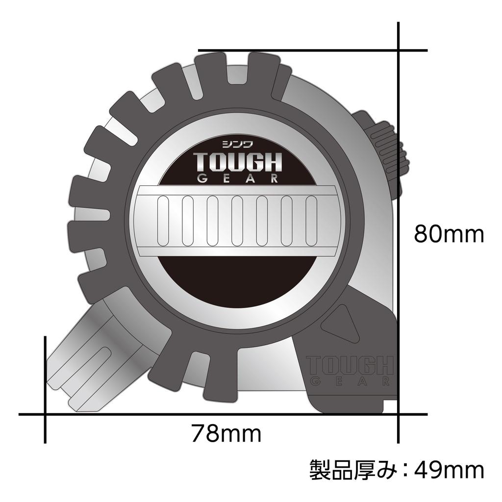 Shinwa Sokutei Convex Tough Gear SD 25mm Shaku Equivalent Scale 80875 5.5m