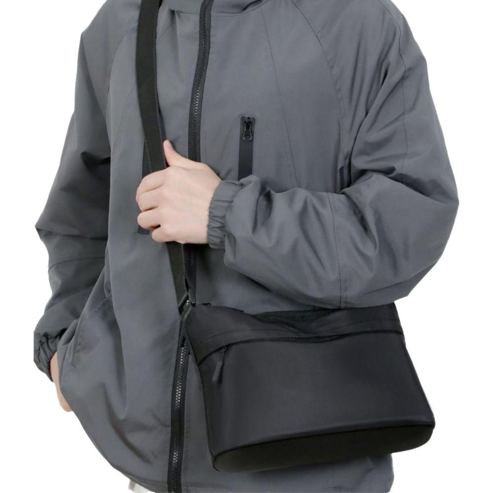 Simple Quadrate Shoulder Bag Waterproof Large Capacity Messengers Bag Dacron Crossbody Bag for Man