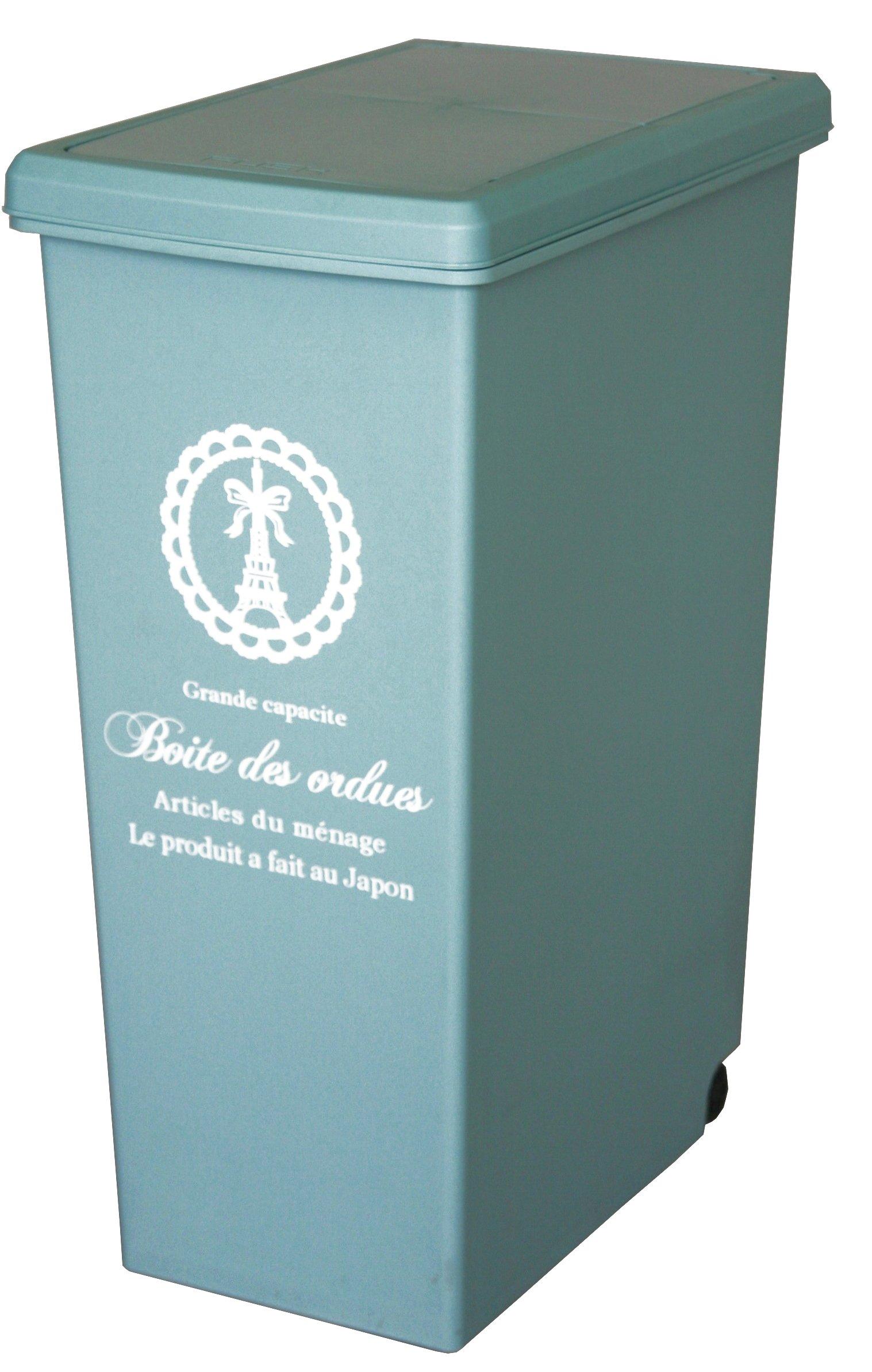 

Trash can slide pail 45L made in Japan blue