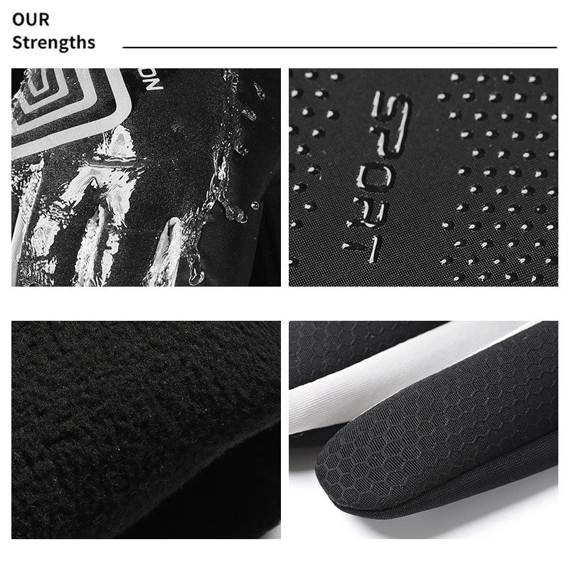 Winter Outdoor Motorcycle Riding Gloves Waterproof Touch Screen Full Finger Gloves Anti Slip Cold Resistant Gloves On The Inside