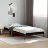 Bed Frame in Black 75 x 190 cm Made of Wood Based Material and Metal