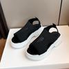 Large Size Summer Wedges Sandals Side Hollow Breathable Comfy Ladies Shoes Peep Toe Sexy Platform Footwear Zapatillas Mujer