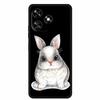 Funda For Oukitel C51 Case Cute Cartoon Cat Black Silicone Soft Phone Case For Oukitel C51 Back Cover Cases C 51 Coque 6.8" Capa