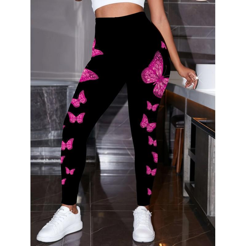 2026 Womens High-Waist Printed Yoga Leggings Casual Slim Fit Activewear Pants