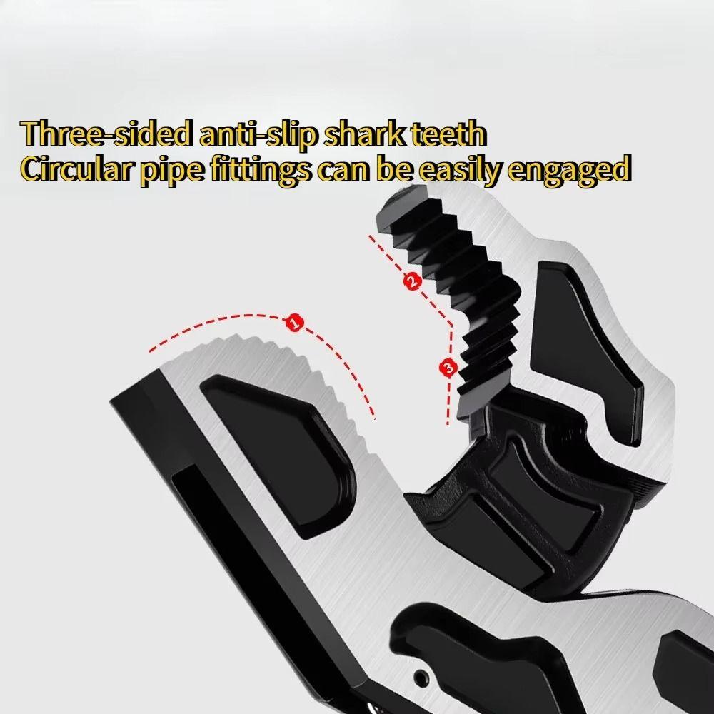 Stainless Steel Self Locking Wrench Quick Snap Anti-slip Adjustable Wrench Household Maintenance