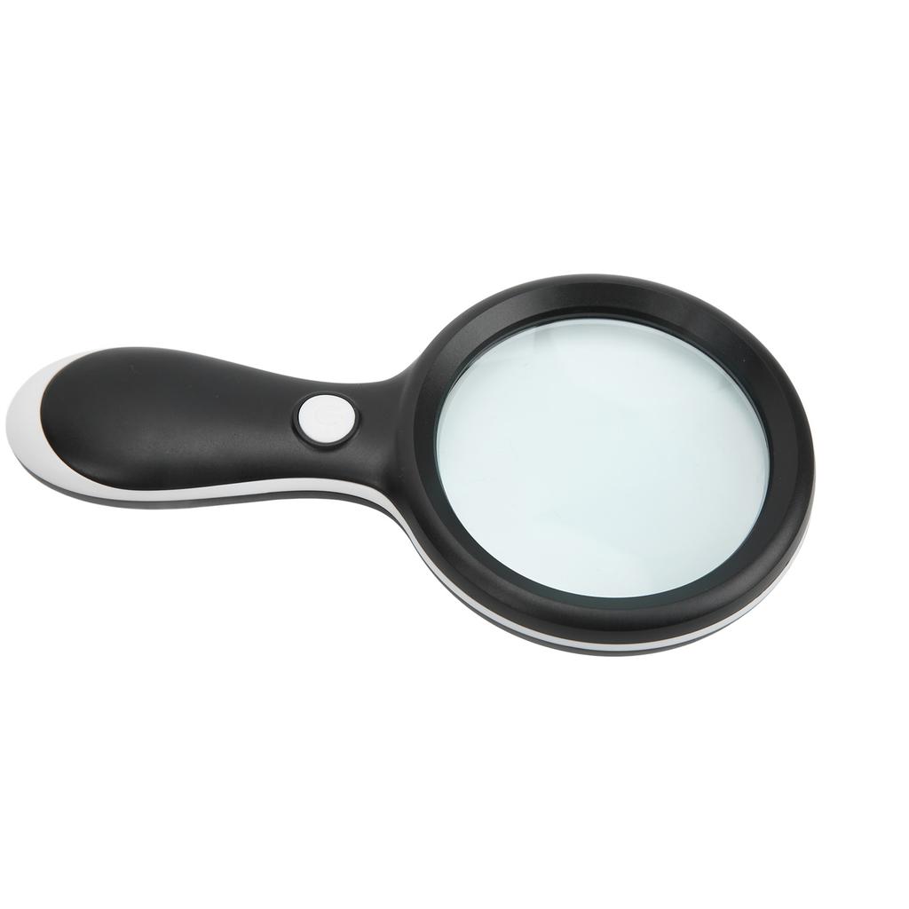 LED Magnifying Glass ABS Handheld Illuminated Reading Magnifier for Stamps Map Inspection