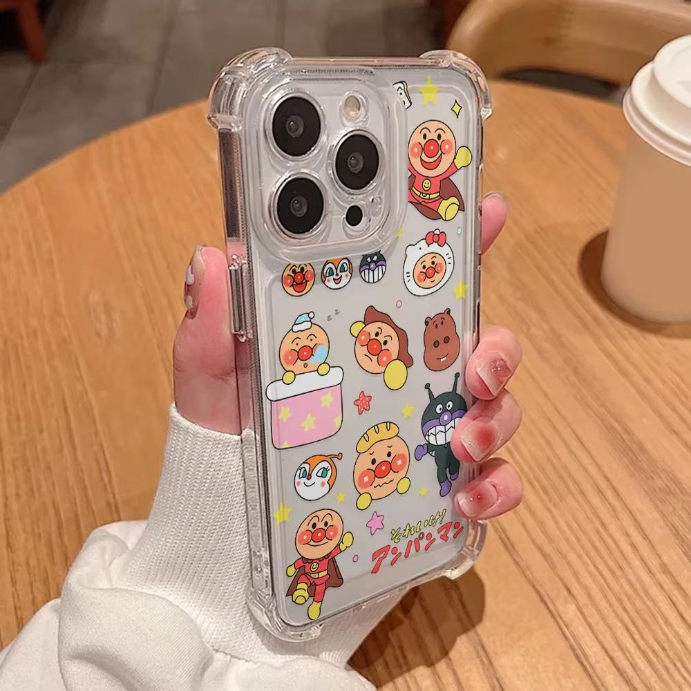 Anime Anpanmans Phone Case for Samsung S25 S24 S23 S22 S21 S20 Note20 FE Ultra Plus 5G Transparent Funda Coque