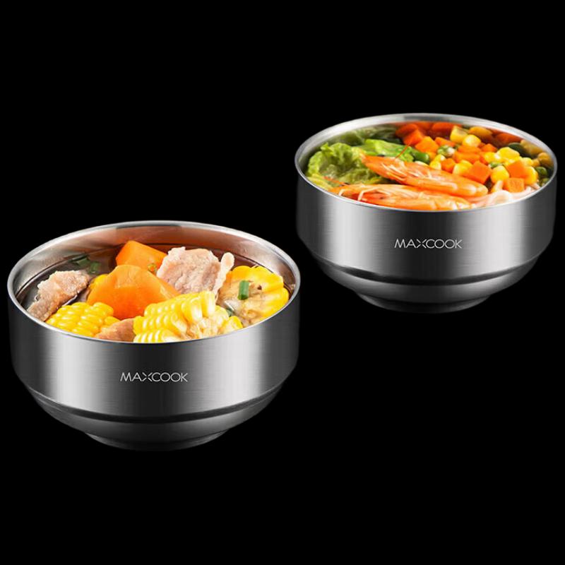 

Mei Chu 13CM 304 Stainless Steel Double-Layer Insulated Soup Bowls (Set of 2)