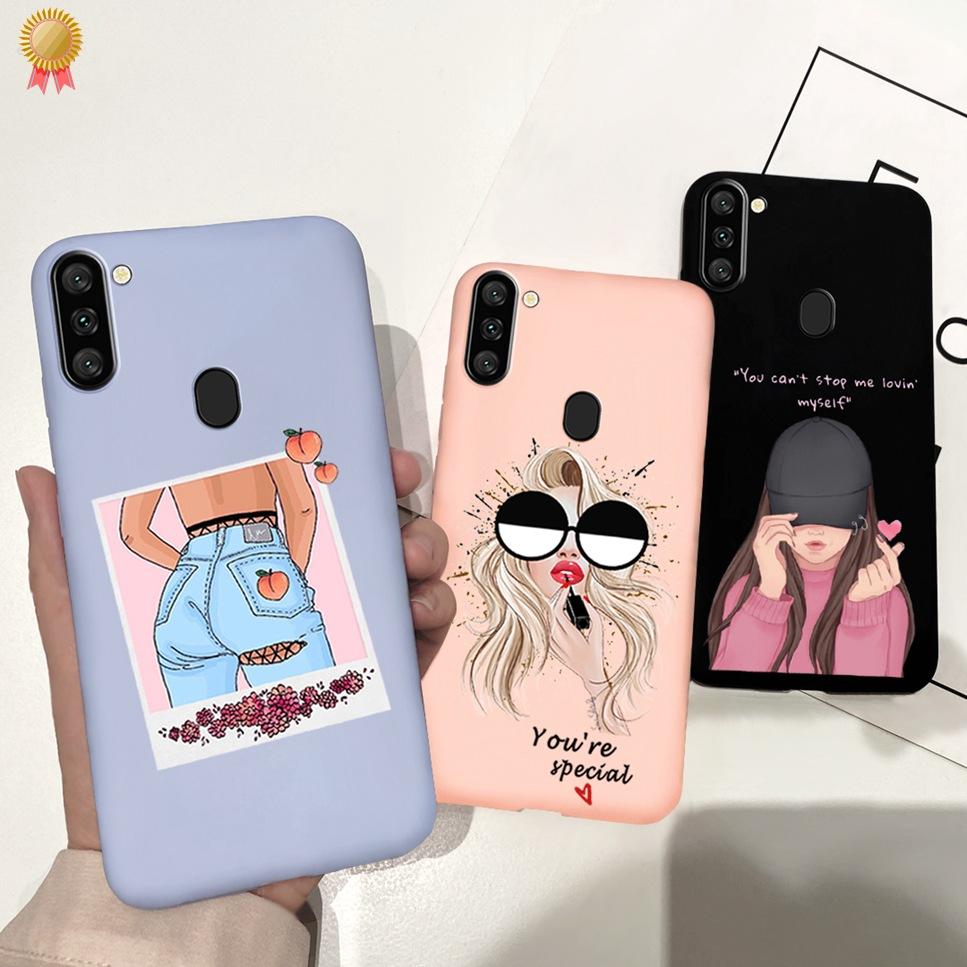 For Samsung Galaxy A11 Case Boy Girl Funny Cartoon Cat Women Silicone Back Case For Samsung Galaxy A 11 SM-A115F 6.4 Funda Cover