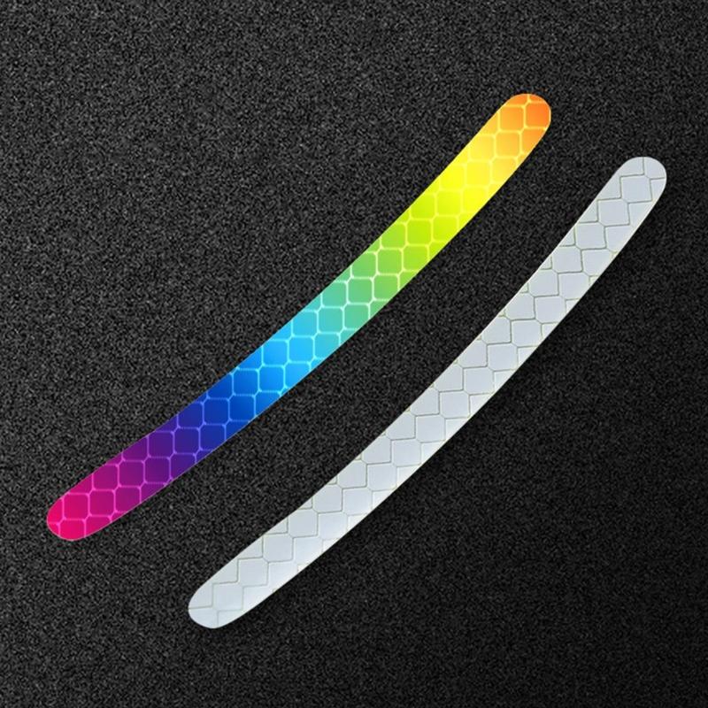 20pcs Tire Rims Adhesive Decorative Stripe Decal Sticker Car Wheel Hub Reflective Sticker Night Safety Warning Sticker