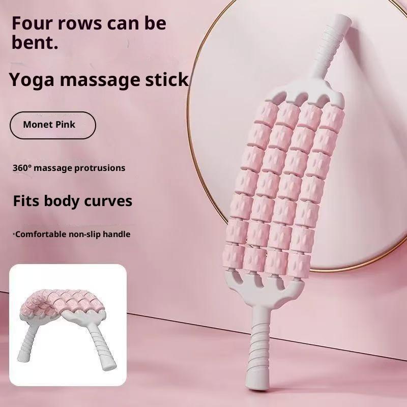Flexible Muscle Massage Roller For Leg Back Body Relaxation Portable Yoga Deep Tissue Knobbed Roller Fitness Recovery Tool