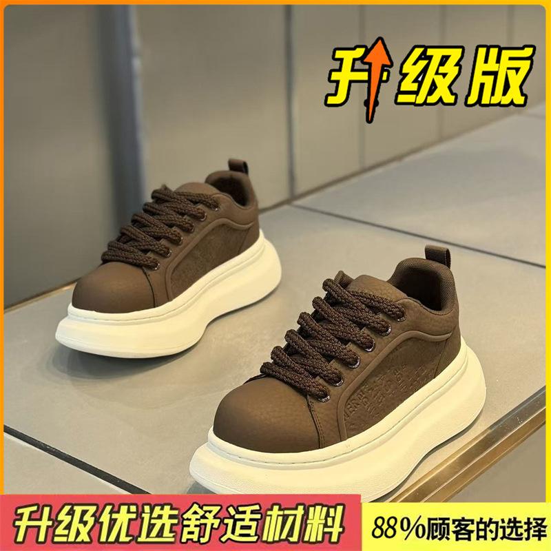 Shoes winter youth casual white board shoes sports thick soles increase