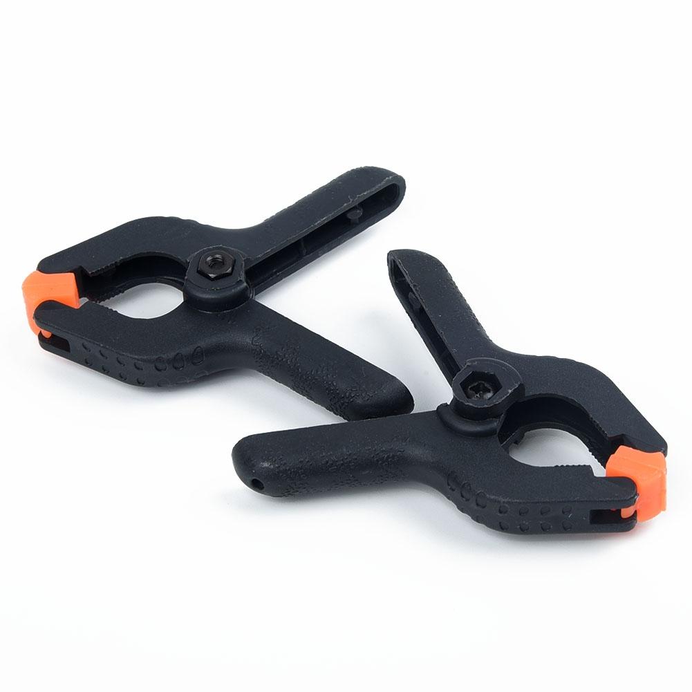 Useful New 10*Small Plastic 2 Spring Loaded Clamps Clips Craft DIY Woodwork 2020