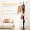 17-Hook Hat Rack Organizer Stand, Sturdy Metal Coat Stand with 360° Rotating Head & Marble Base, for Hat Scarf Bag Clothes