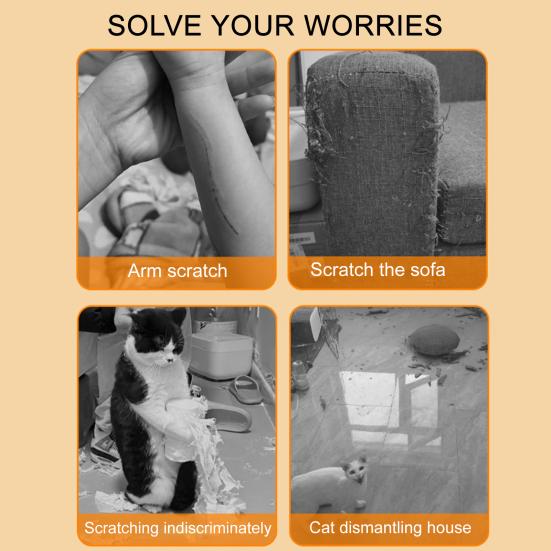 Wall Mounted Cat Scratcher Self-adhesive Cat Scratch Pad Cute Kitten Pattern Scratch Mat Protects Furniture And Walls for Indoor Cats Scratching