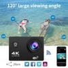 4K Ultra HD Action Camera - Mini Waterproof Sports Cam with WiFi, Outdoor DV Recorder