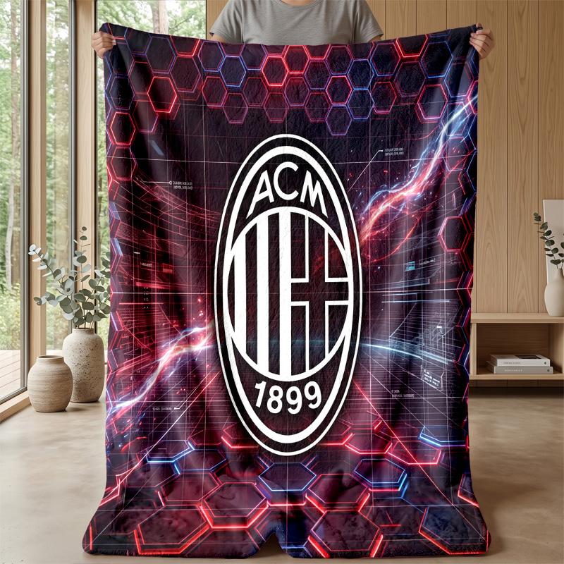 AC Milan Theme blanket Soft Flannel Blanket Plush Throw Blanket Cozy Sofa Bed Blanket for Home Decor