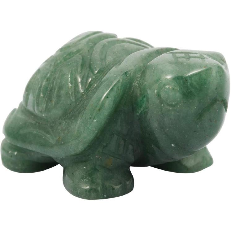 mookaitedecor Crystal Turtle Statue Sculpture Stone Healing Reiki Pocket Gemstone Figurines 1.5 Inch