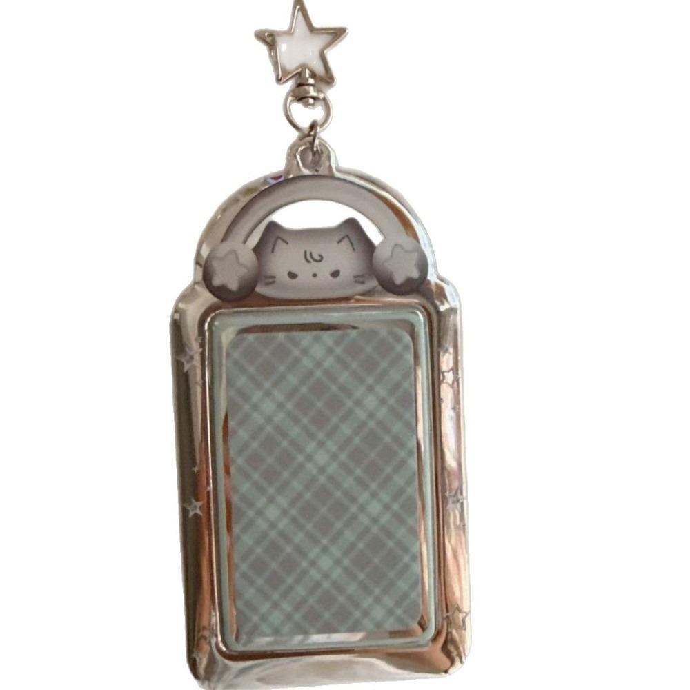 Cute 3inch Cat Card Holder PVC Stars Idol Peripheral Card Holder Chain Decoration Bass Pendant Student