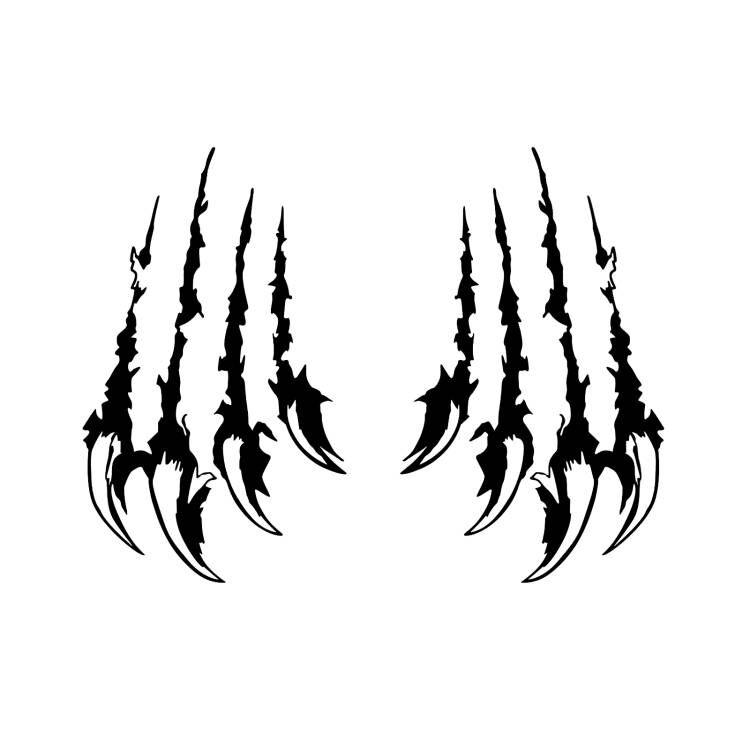 1Pair Monster Claw Paw Scratch Stickers for Car Hood Bonnet Body Decals PVC Sticker Car Styling Film Graphics Sheet  32x19.5cm