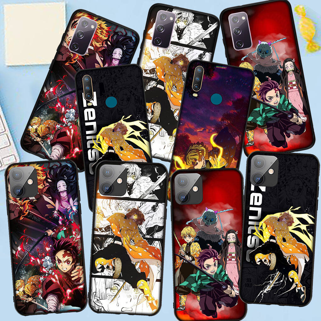 Phone Case for Samsung Galaxy S25 S23 S22 S24 Ultra FE A05 A06 A15 A16 A36 A37 A35 A54 A55 A56 A57 A25 A26 A53 A17 Demon Slayer Agatsuma Zenitsu Cover