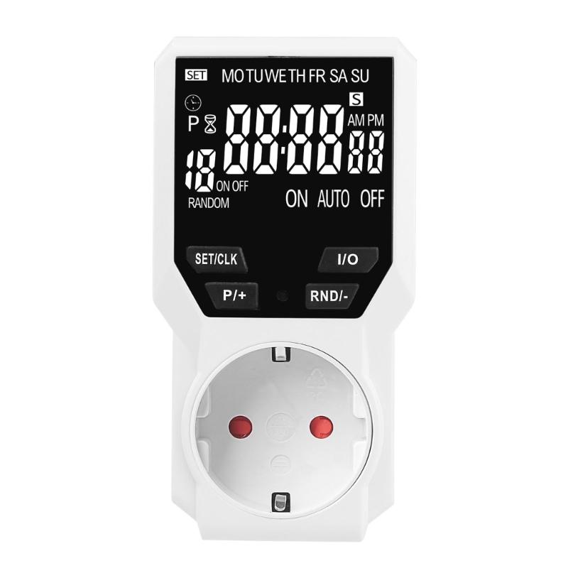 Digital Electronic Timer Switches Energy Saving LCD Display Programmable Timer Socket For Home Appliances Easy To Use