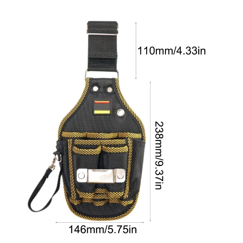 Tool Pouch Holders for Electrician Carpenter Organizer Pocket Attachment Small Tool Bag Utility Bag with Multiple Pocket