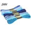 Colorful Thread 8Pcs 7.5m Cross Stitch Embroidery Cotton Skein DIY Craft Sewing Skeins for