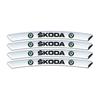 cnkhn5 for Skoda 4pcs Car Wheel Hub Badge Decal Scala Kodiak Citigo Kamiq Roomster Rapid Yeti Karoq Kodiaq Octavia Fabia Superb Felicia