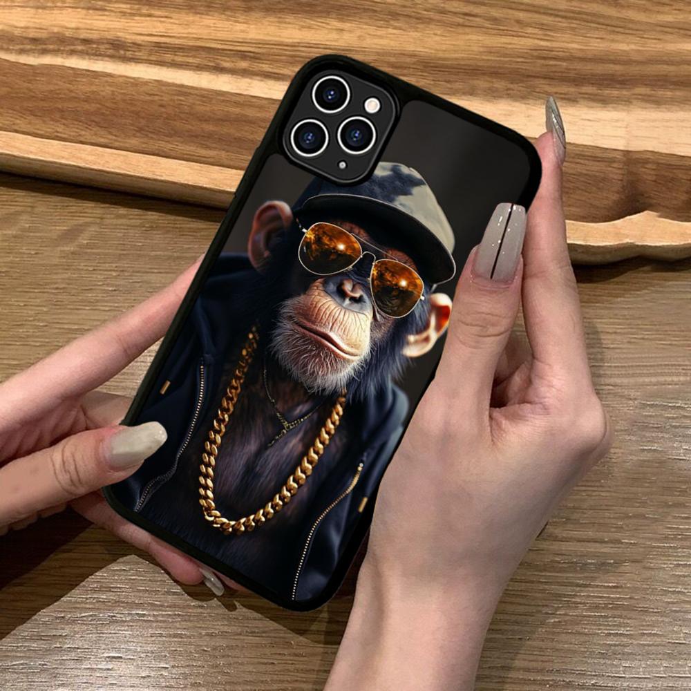 COOL Monkey Gorilla Ape Phone Case Silicone PC+TPU For For IPhone 11 12 13 14 15 16 Plus Pro Max Cover