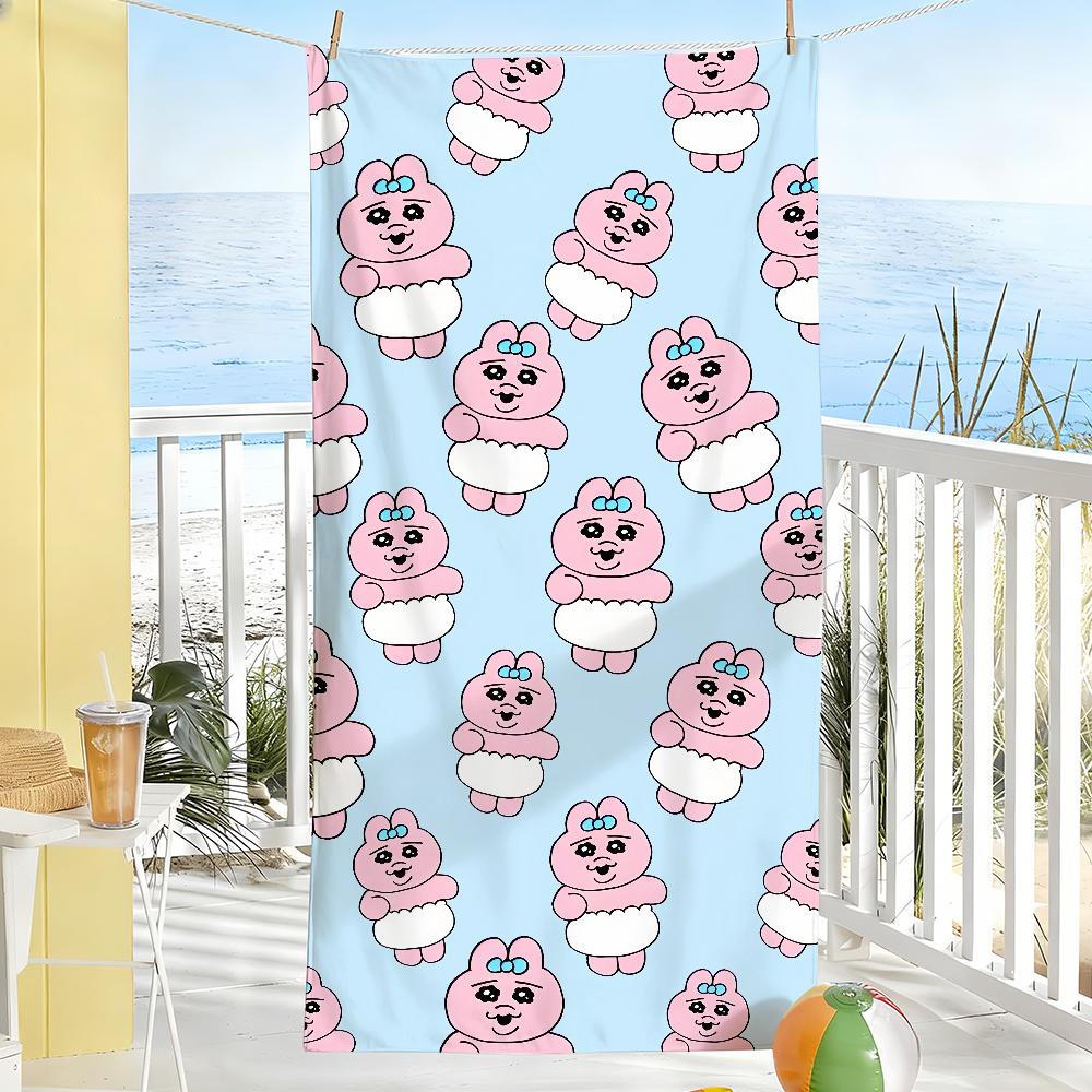 Cute O-Opanchu Fashion U-Usagi Towel Soft Pool Gift For Travel Gym Shower Camping Quick Dry Sports Large Beach Towels