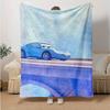 1pc Car Bridge Flannel Blanket Soft Warm Throw Blanket for Bedroom Living Room Bed Travel Camping Picnic Gift. M730033