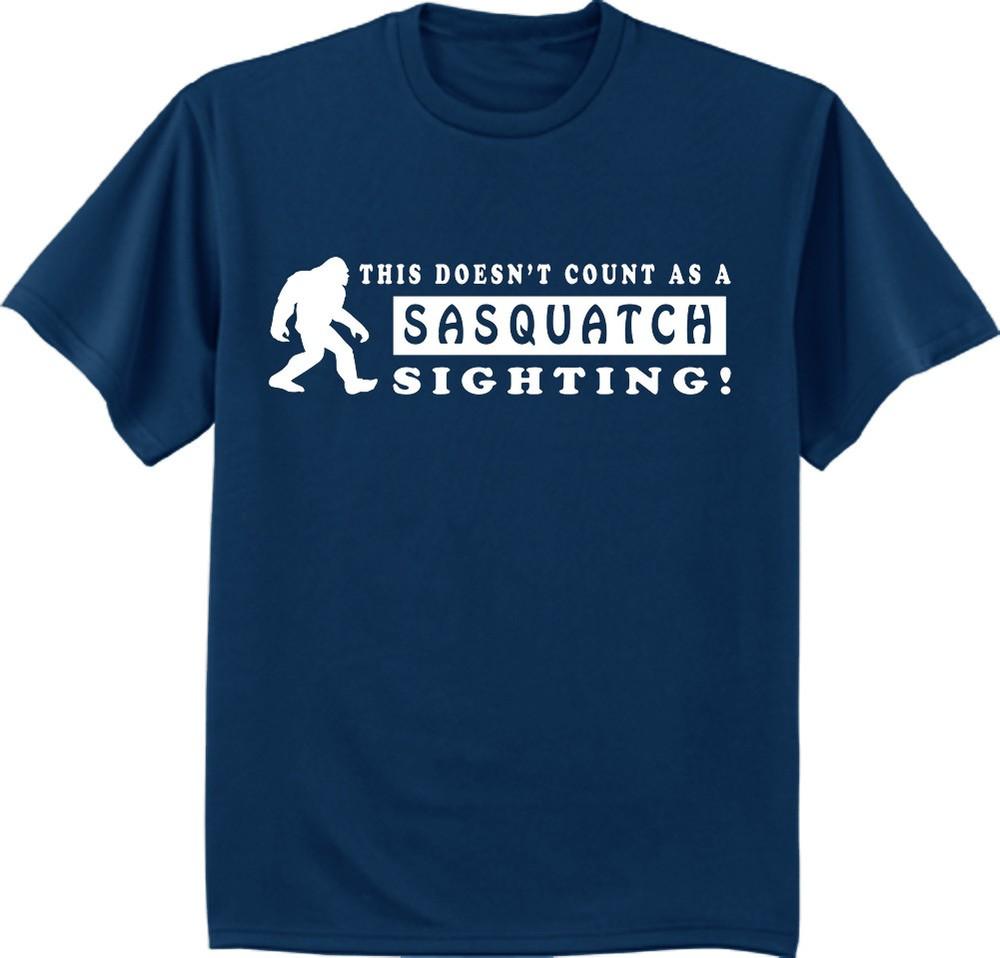Men s t-shirt funny Sasquatch saying Bigfoot yeti decal tee shirt for men Unisex T-Shirt S