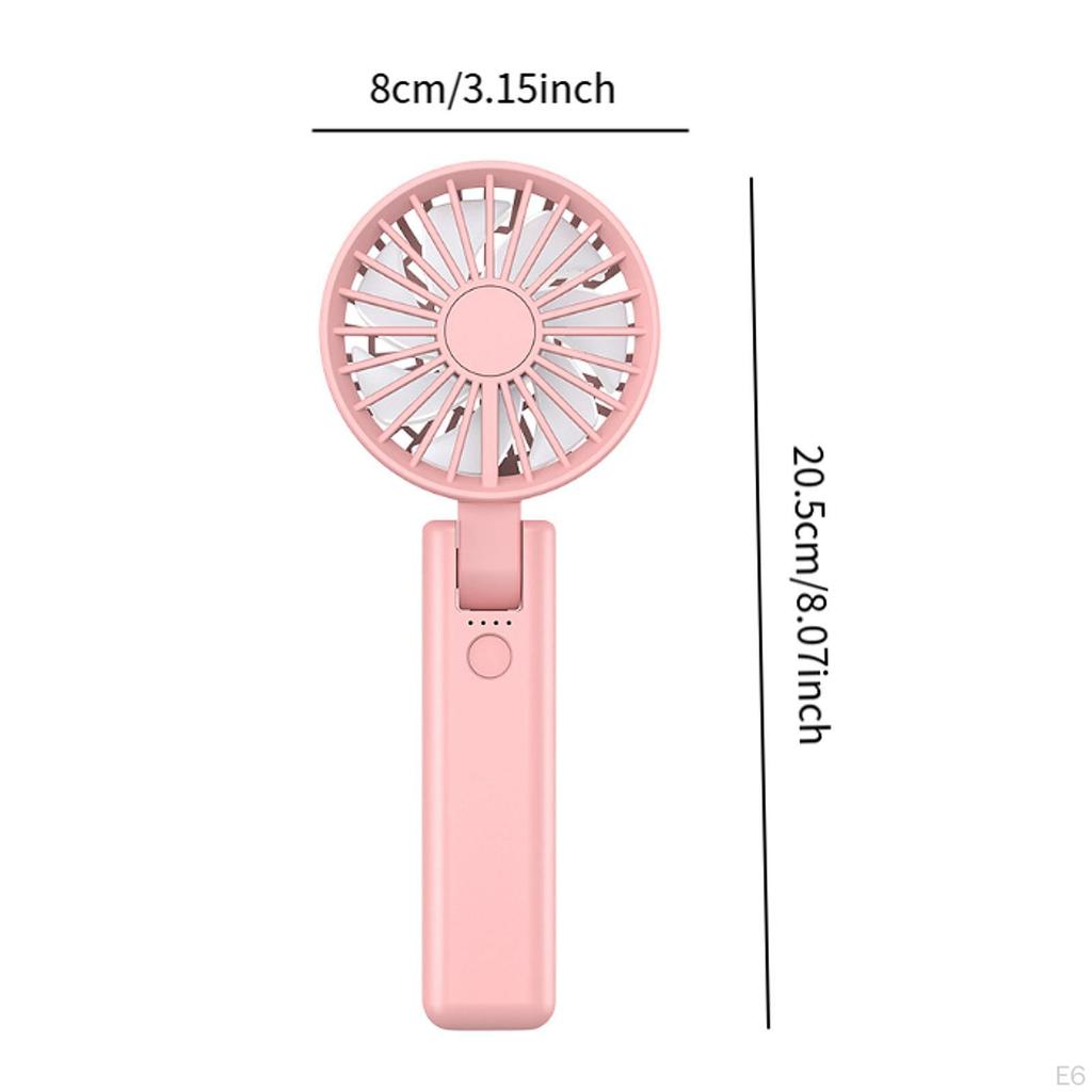 Desk Fan Folded Handheld Portable Small Hand Necklace Personal Cooling for Park