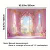 Spring Rose Polyester Fabric Background Wall - Elegant Flower Wedding Party Decoration