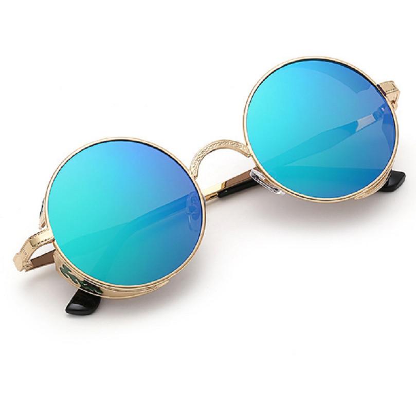 Retro Polarized Steampunk Round Sunglasses Mirror Glasses Male Female Glasses