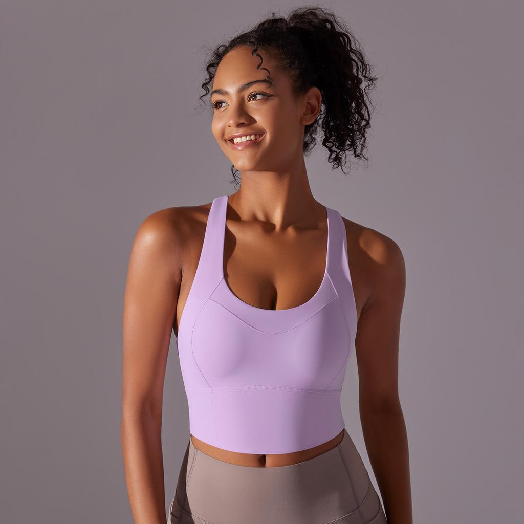 Naked Sports Bra Gathers Sexy Seamless One-piece Cup, Beautiful Back Yoga Bra, Running And Fitness Vest For Women