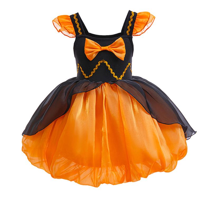 

Princess Children s Dresses Girls Costumes Little Witch Pumpkin Masquerade Costumes 100cm