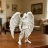 3D Printed Dark Angel Statue Gothic Hooded Figurine Detailed Winged Desk Decor