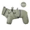 Dog Winter Clothes Warm Overalls for Small Medium Dog Water Repellent Thicken Padded Dog Coat with Harness Adjustable Reflective