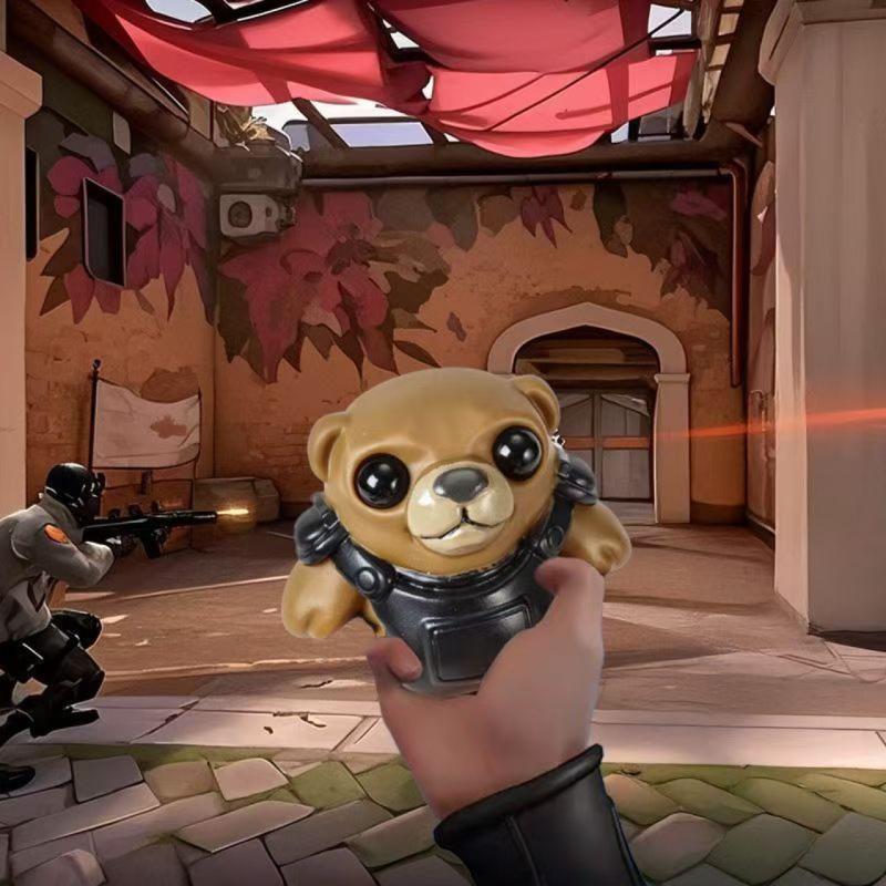 Valorant Game Doll 3D Tactical Bear Squeeze Toy Creative Stress Relief Toy Soft Mochi Toys For Adult Kid Gifts