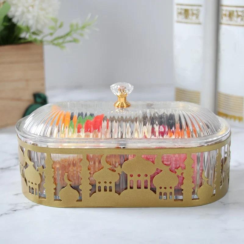 Ramadan Decoration Candy Snacks Tray EID Mubarak Decoration 2025 for Home Ramadan Kareem Islamic Muslim Party